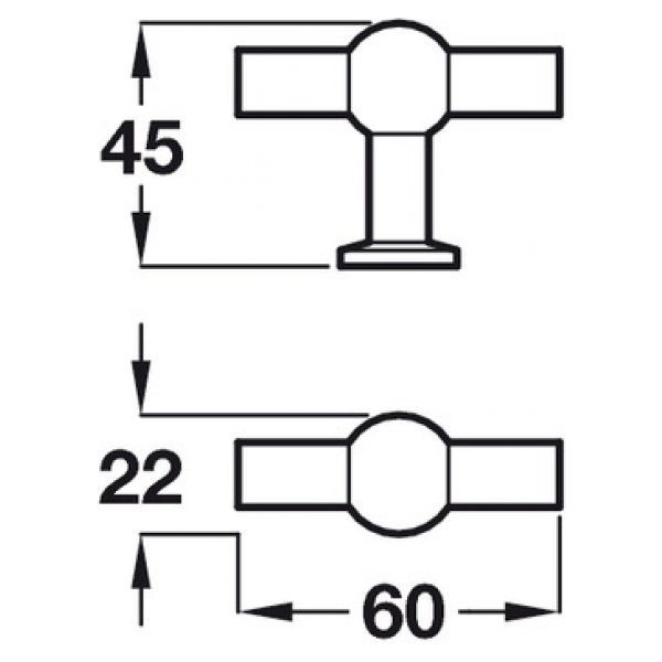 Gemini Knob Handle Meaurements