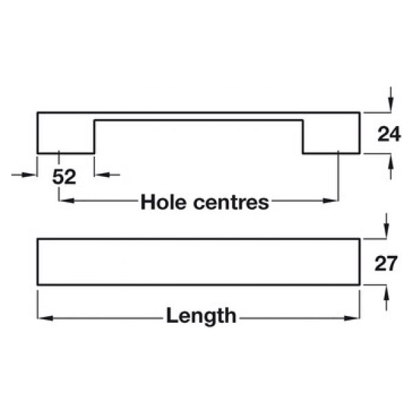 Musgrave D Pull Bar Handle Measurements