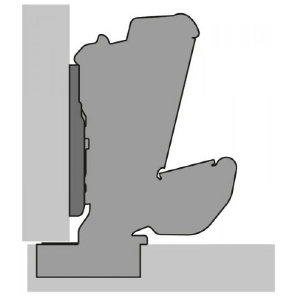 HETTICH 165° SENSYS 8657I CLIP ON HINGE diagram